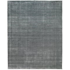 Luxury Modern Hand-Knotted Carbon Copy 12x15 Rug