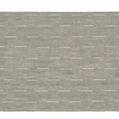 Luxury Modern Hand-Knotted Dashes Water Blue 12x15 Rug