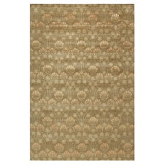 Tapis de luxe moderne, noué à la main, imprimé Arts & Crafts, 12X16