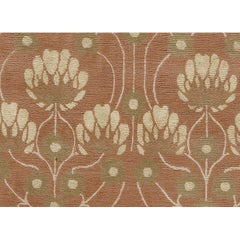 Luxury Modern Hand-Knotted Empress Arts & Crafts Terracotta 10X14 Rug