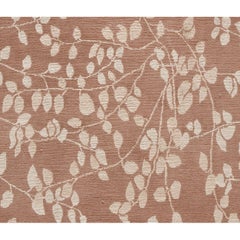 Luxuriöser moderner handgeknüpfter Teppich Empress Leaves Rose 10x14