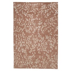Alfombra de lujo moderna anudada a mano Empress Leaves Rose 10x14