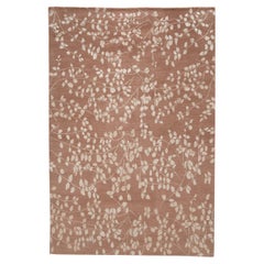 Tappeto di lusso moderno Empress Leaves Rose 12x16 annodato a mano