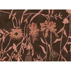 Luxury Modern Hand-Knotted Empress Spring Brown/Rose 12X16 Rug