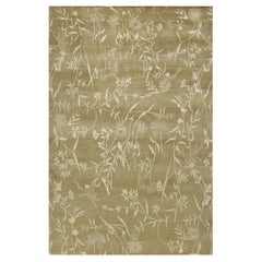 Luxury Modern Hand-Knotted Empress Spring Straw/Ivory 12X16 Rug