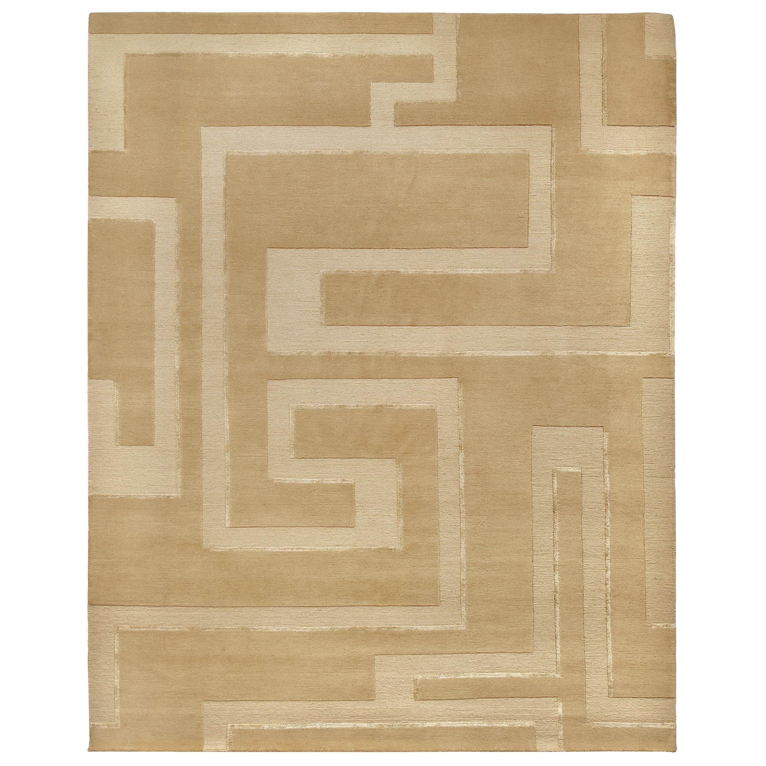 Luxury Modern Hand-Knotted Fez Biscuit 10x14 Rug For Sale