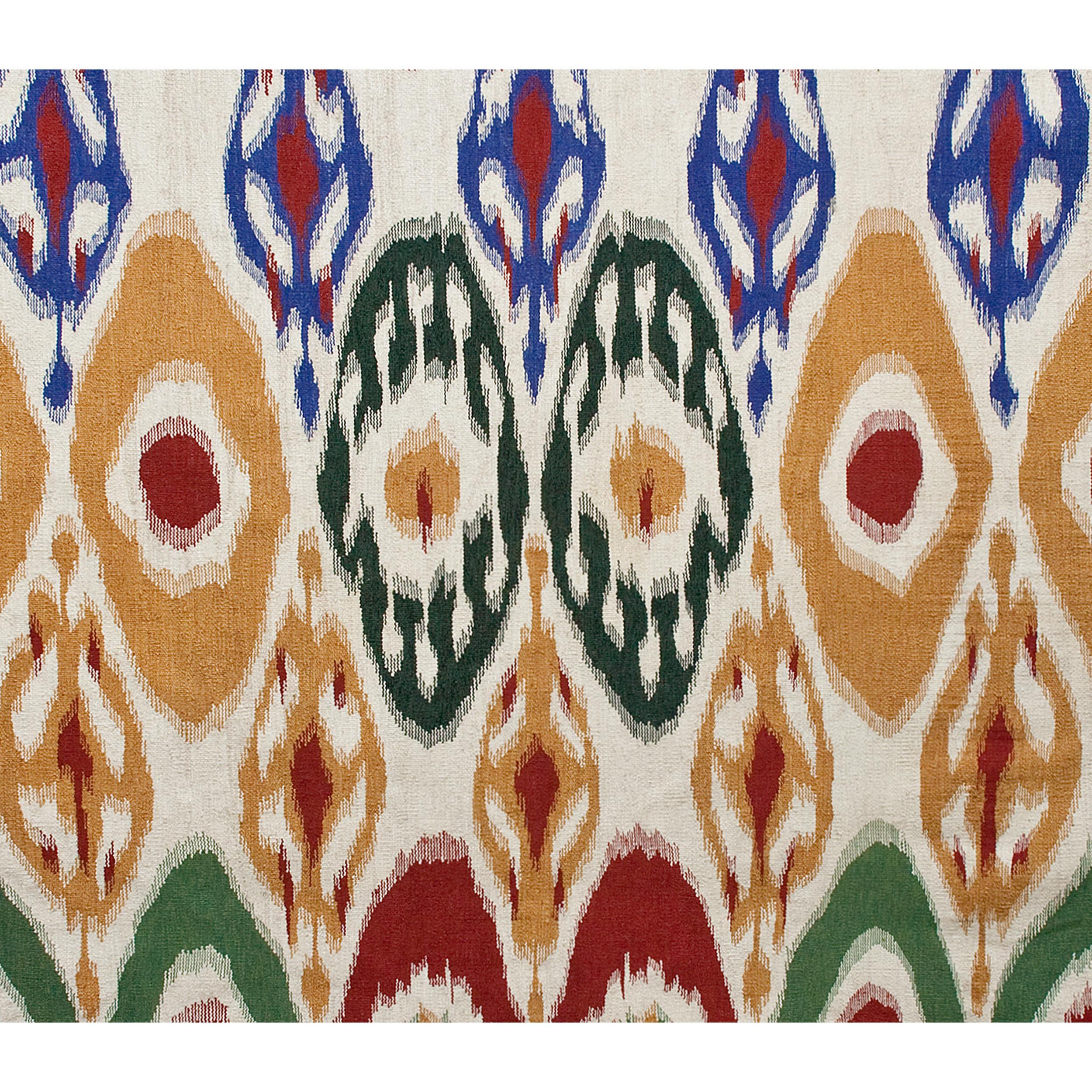 Luxury Modern Hand-Knotted Flatweave Ikat II 10x14 Rug In New Condition For Sale In Secaucus, NJ
