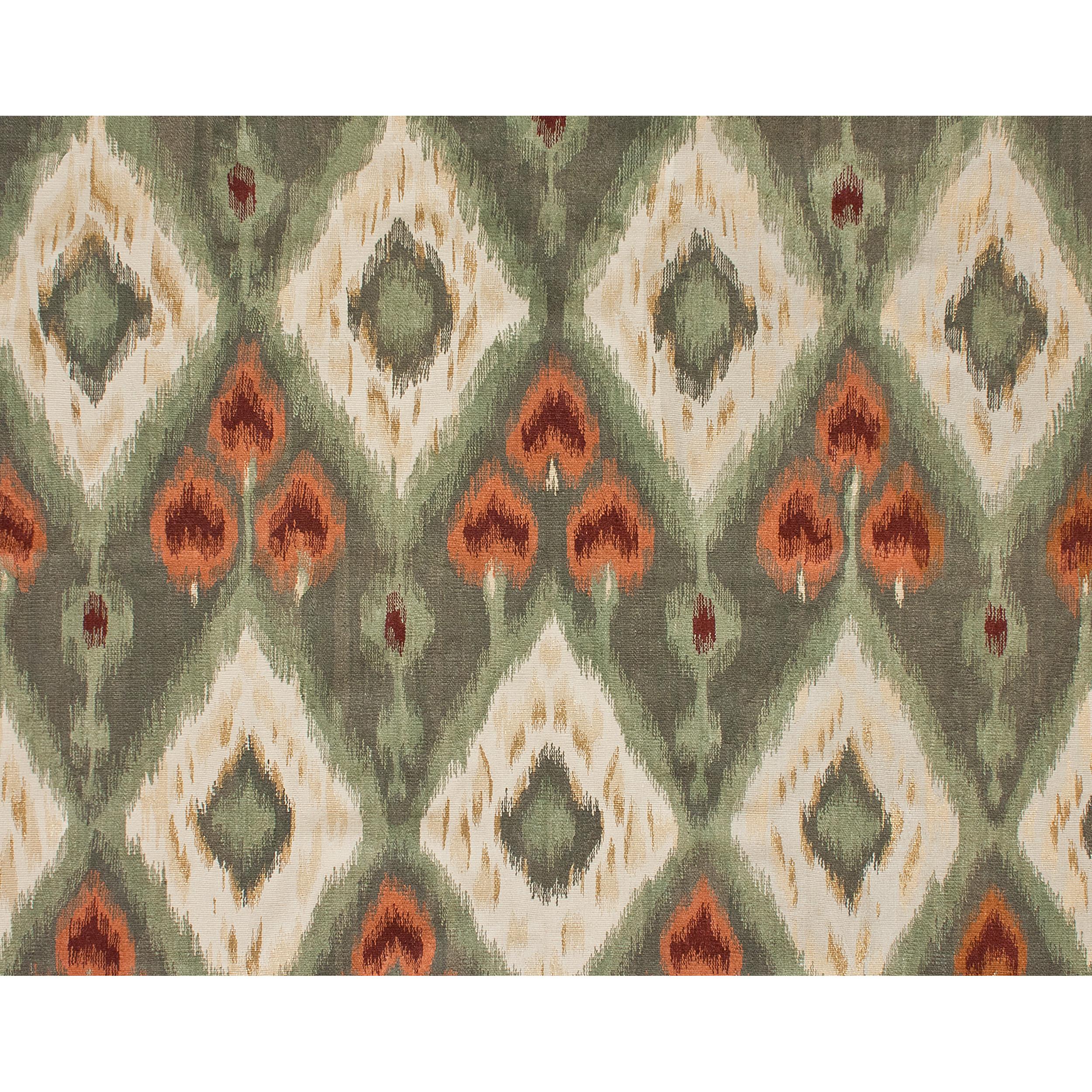 Luxury Modern Hand-Knotted Flatweave Ikat VI Green 10x14 Rug In New Condition For Sale In Secaucus, NJ