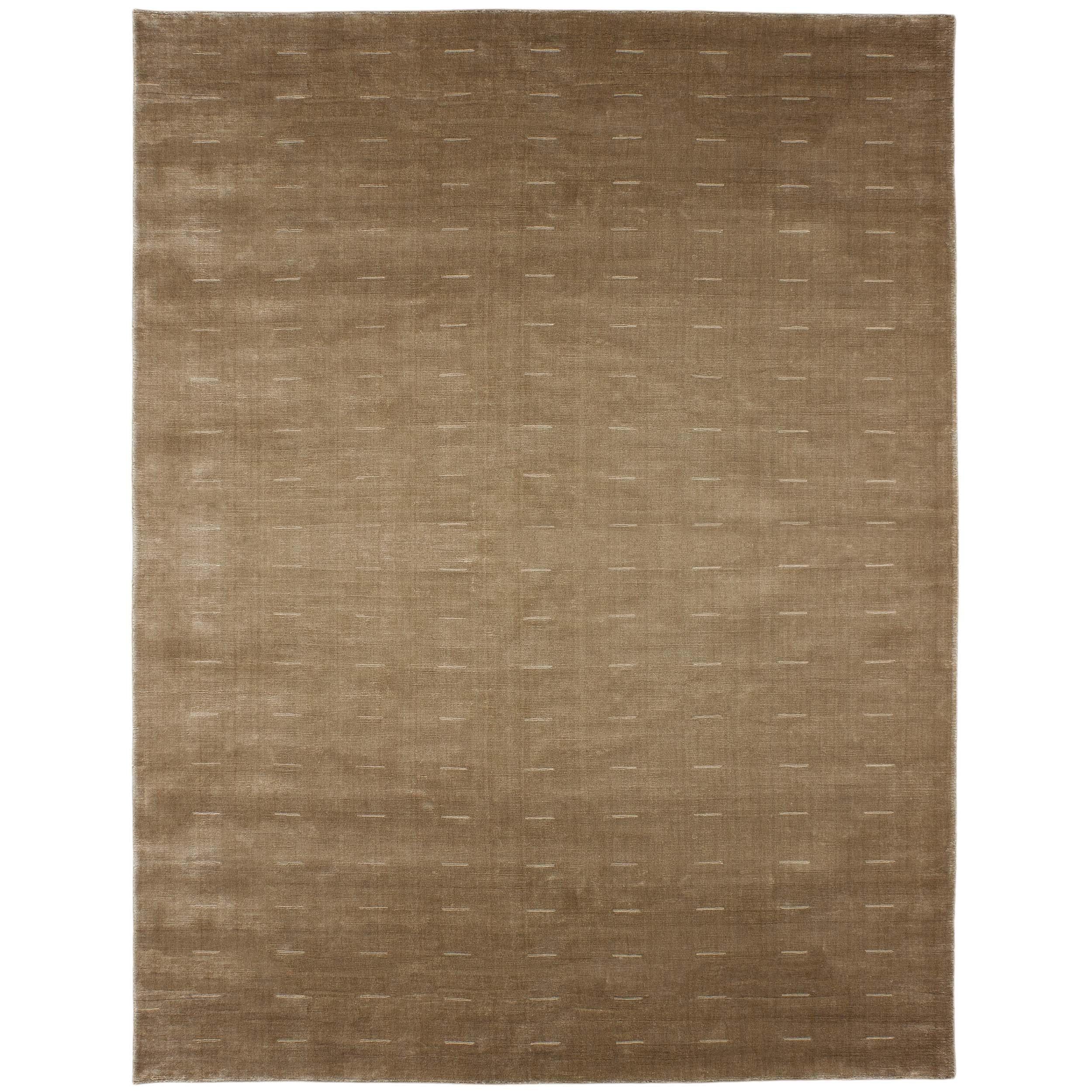 Luxury Modern Hand-Knotted Hans Blush 10x14 Rug For Sale