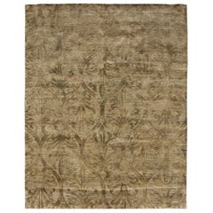 Luxuriöser moderner handgeknüpfter Teppich Jolanda Mahagoni 10x14