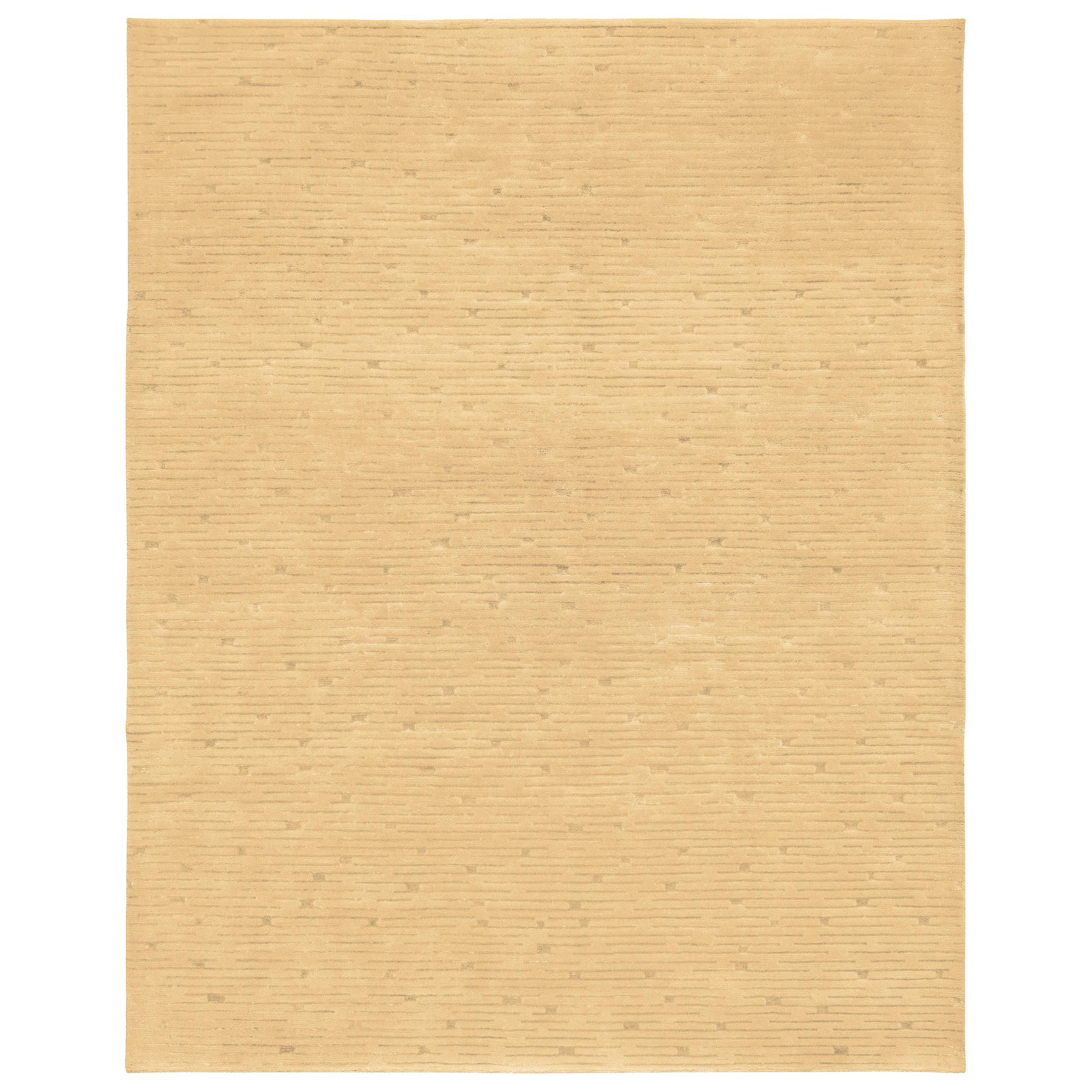 Luxury Modern Hand-Knotted Labyrinth Ginger 10x14 Rug For Sale