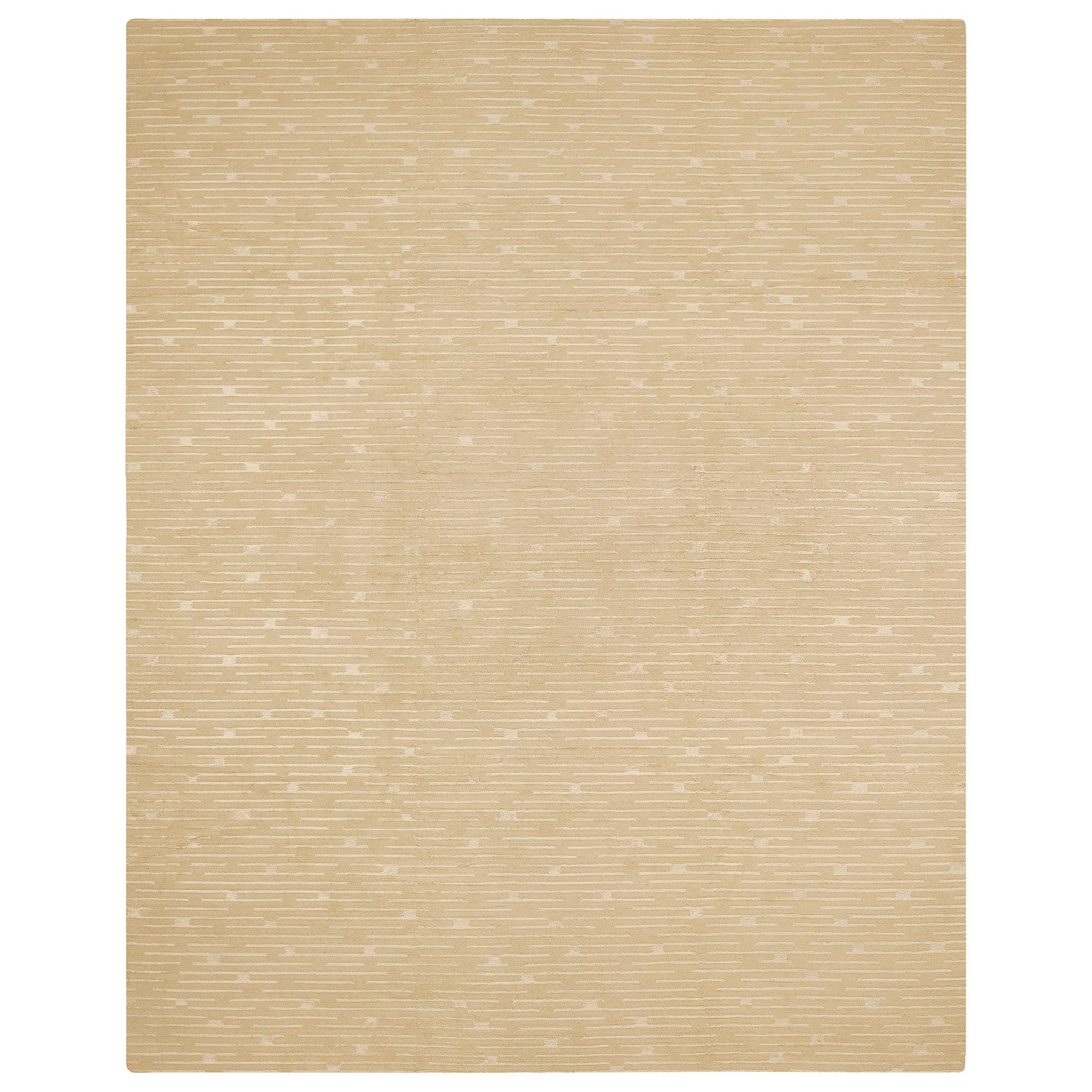 Luxury Modern Hand-Knotted Labyrinth Spice 10x14 Rug For Sale