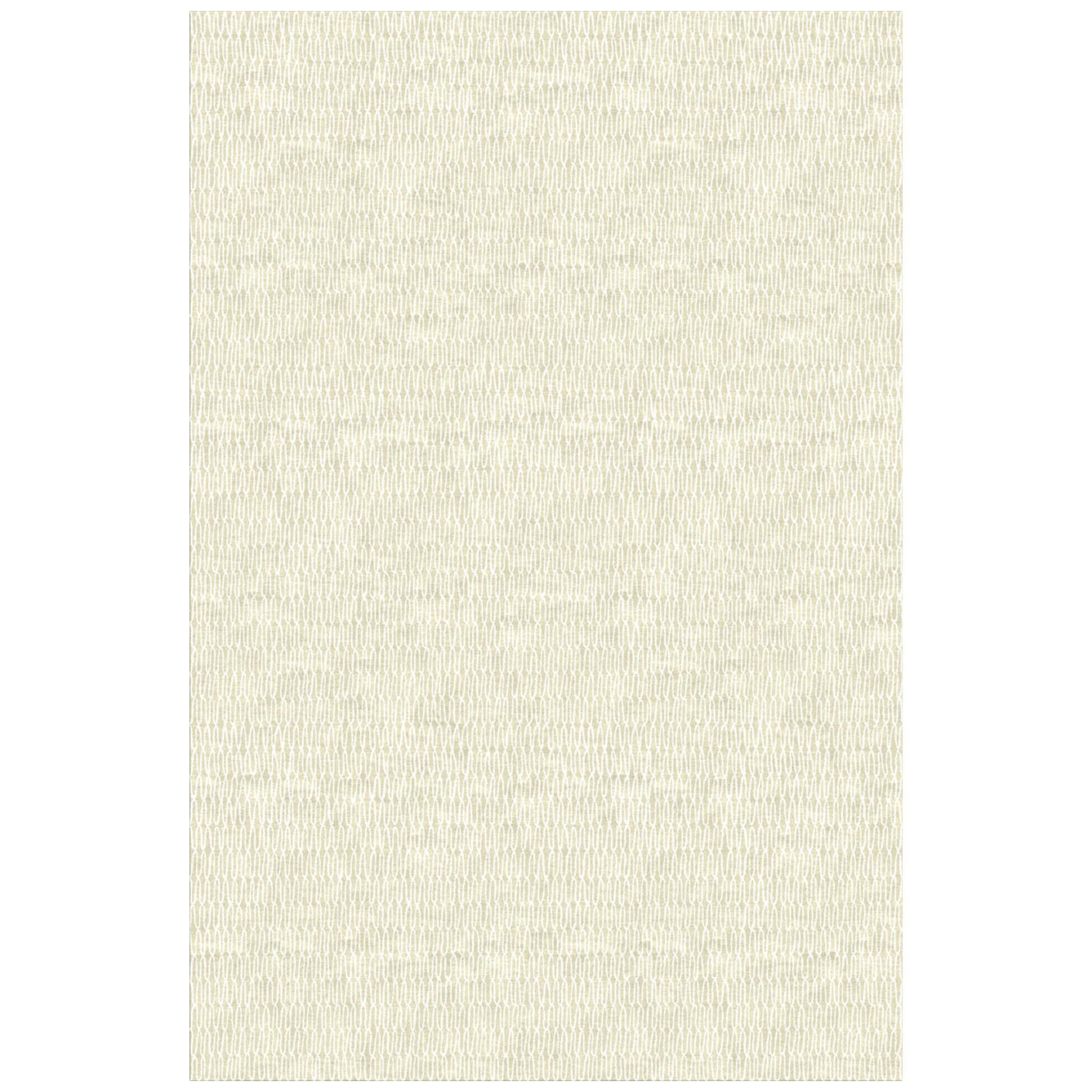 Tapis Leena ivoire de luxe moderne noué à la main 10x14 en vente
