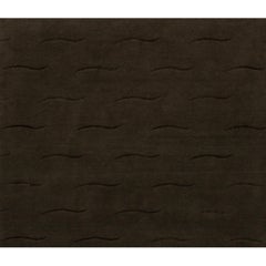Luxury Modern Hand-Knotted Loom Chocolate 12x16 Rug