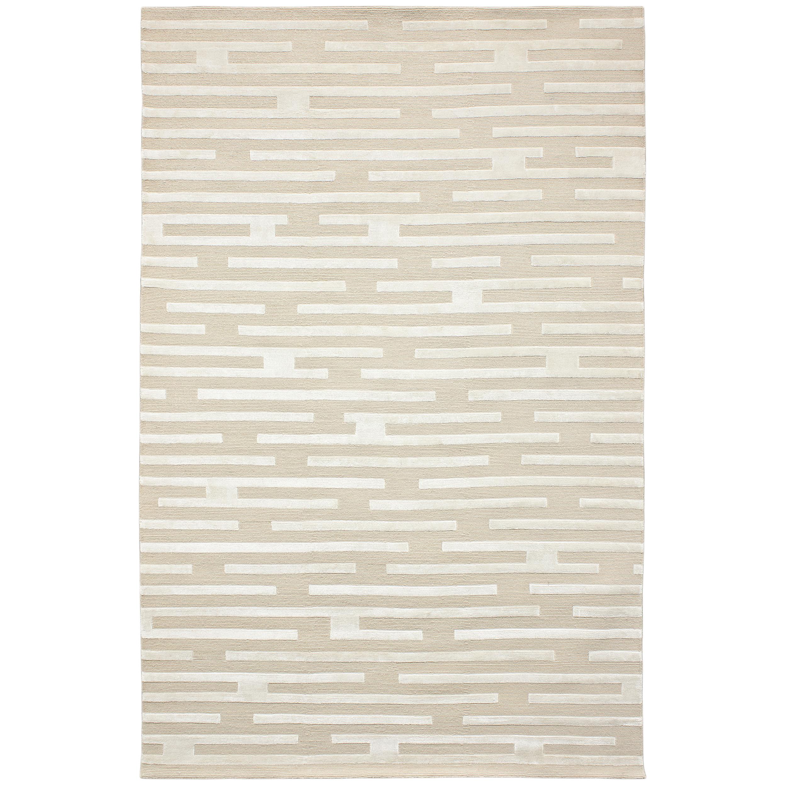 Luxury Modern Hand-Knotted Maze Leche 12x15 Rug