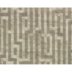 Luxury Modern Hand-Knotted Maze Platinum 12x16 Rug