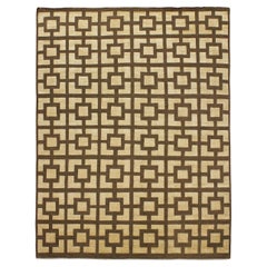 Tapis de luxe moderne noué à la main Nixon naturel 10x14