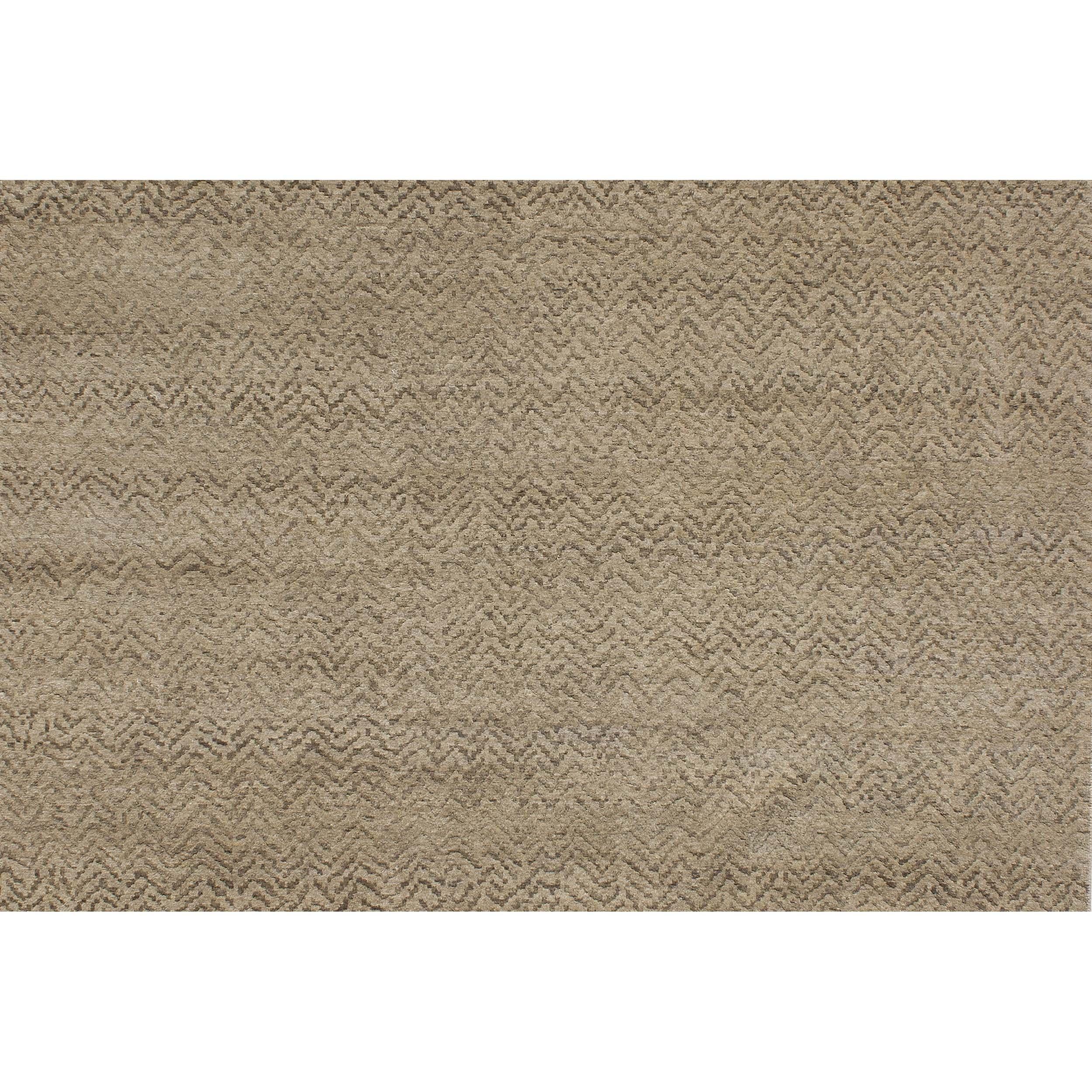 This exquisite modern hand-knotted rug from India offers a delightful sensory experience, captivating both touch and sight with its luscious hand-loomed design. Made with lustrous wool creates a surface that is not only incredibly soft to the touch