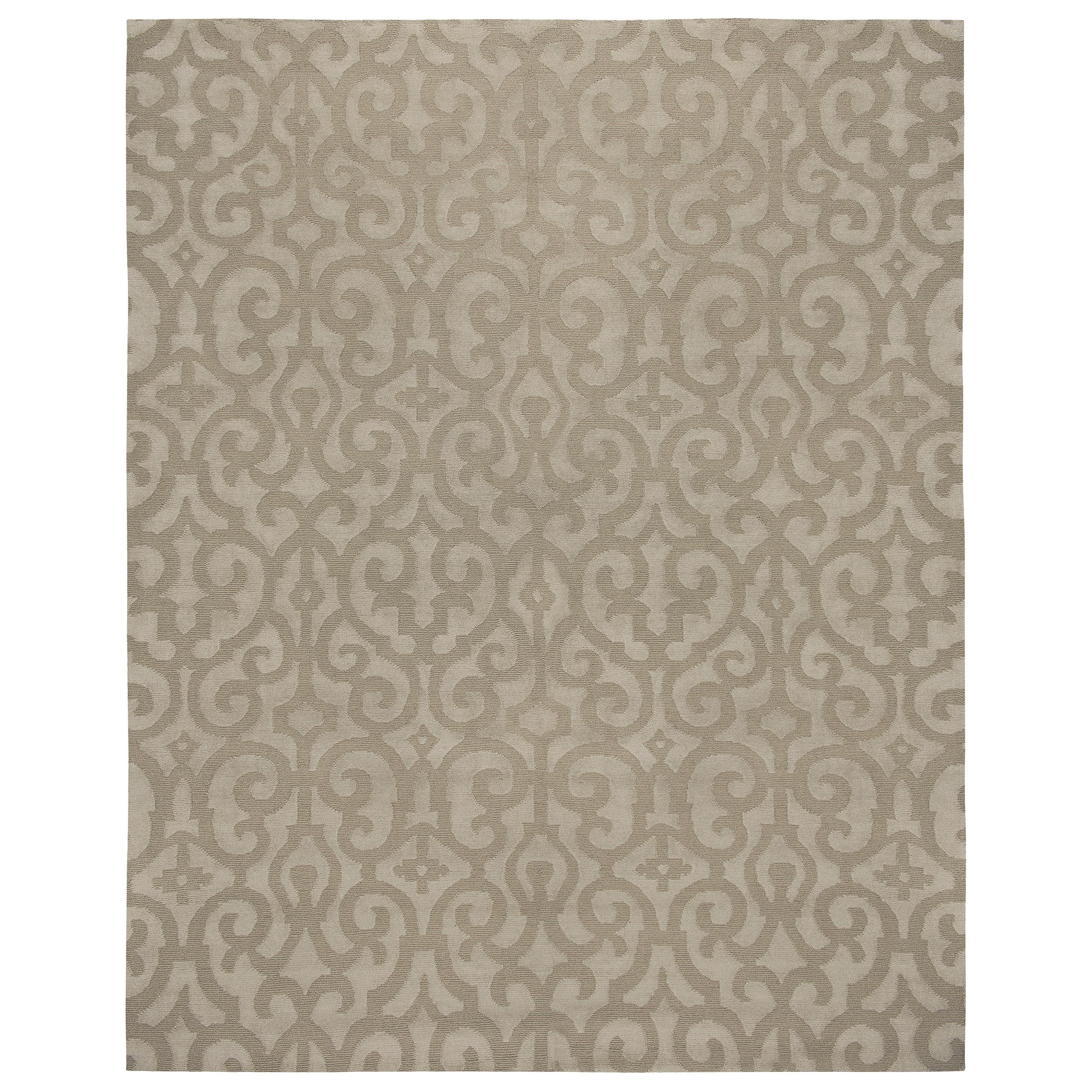 Luxury Modern Hand-Knotted Samba Dove 10x14 Rug For Sale
