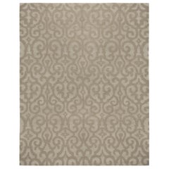 Luxury Modern Hand-Knotted Samba Dove 10x14 Rug