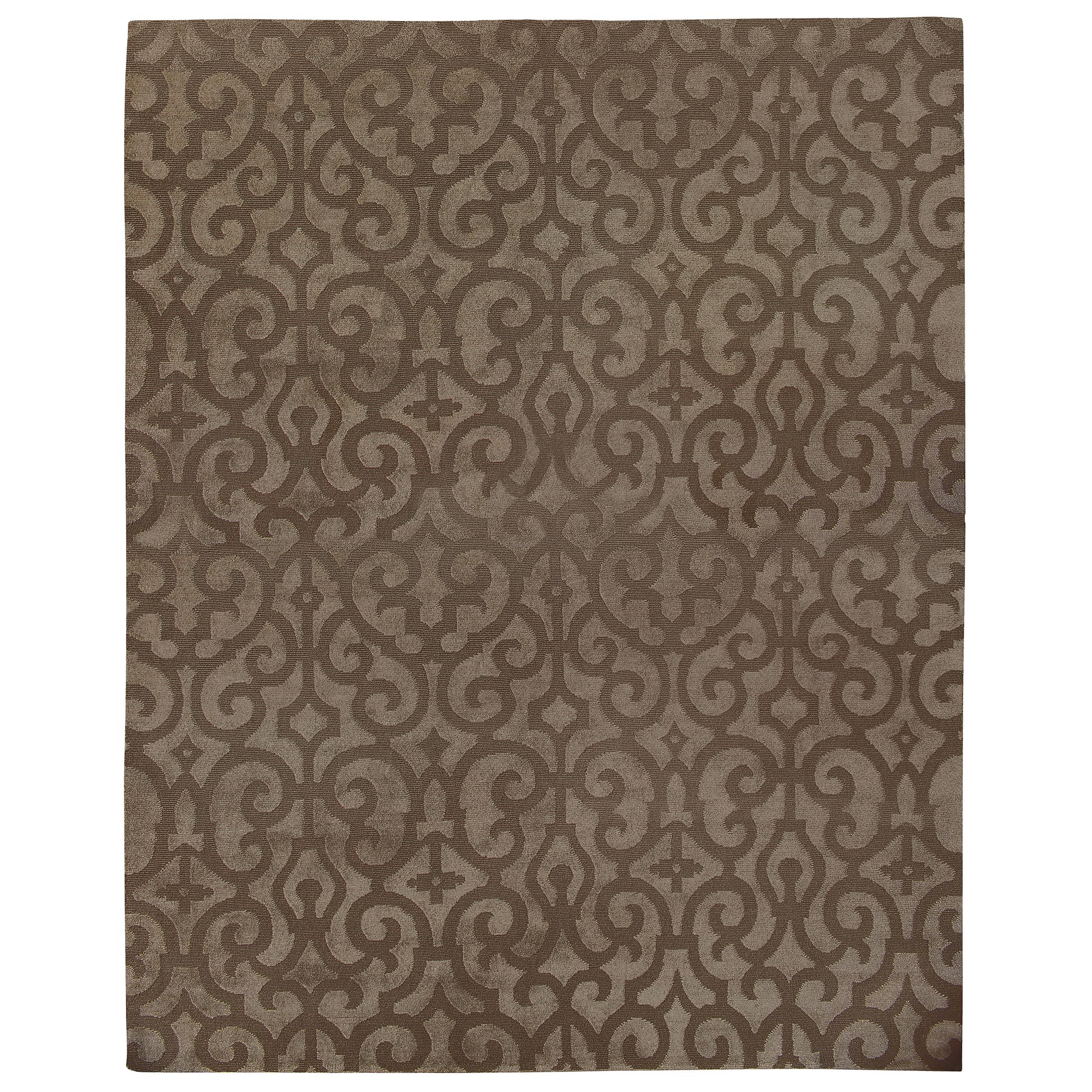 Luxury Modern Hand-Knotted Samba Graphite 10x14 Rug For Sale