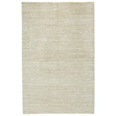 Luxuriöser Moderner Handgeknüpfter Schimmernder Beige 12x15 Teppich