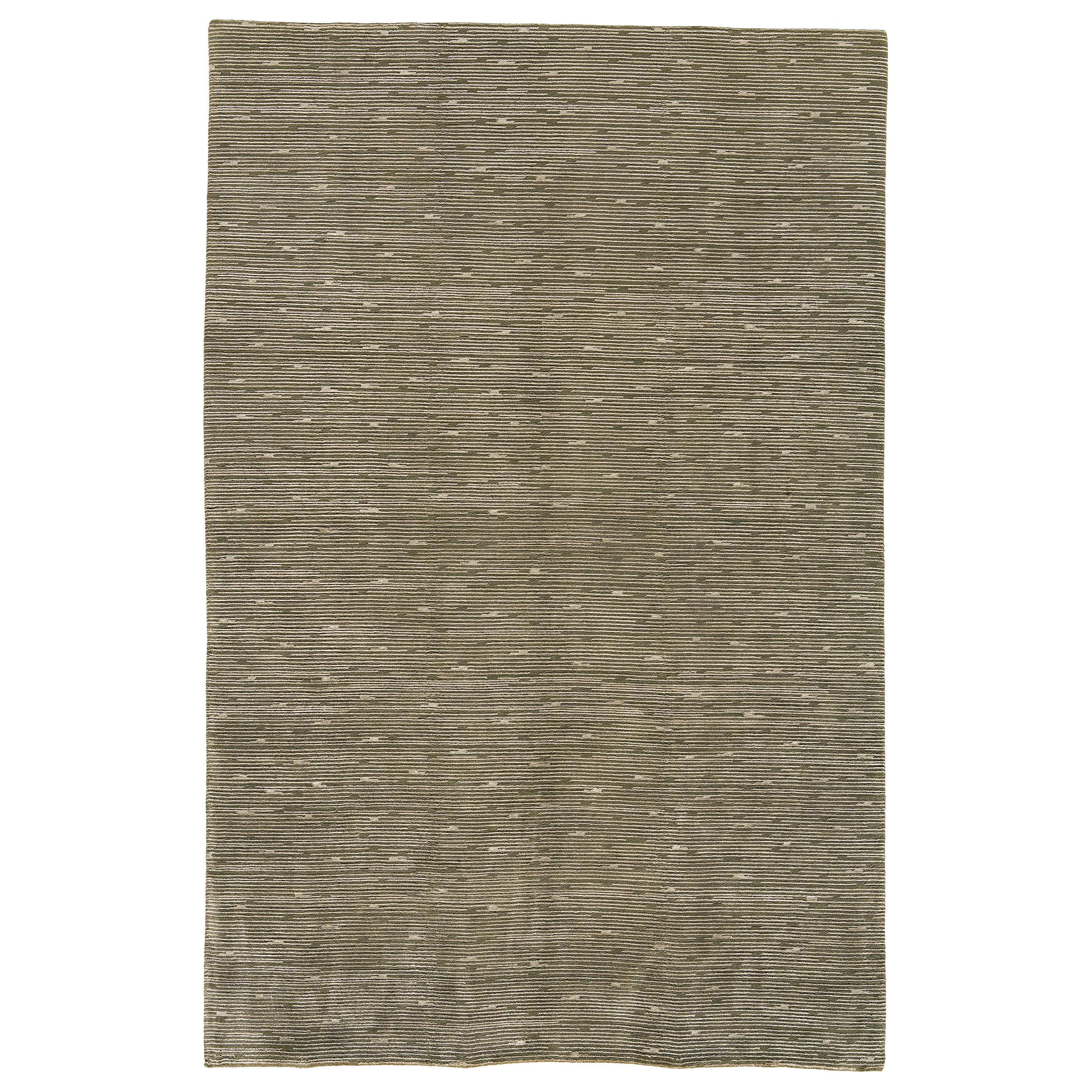Luxuriöser Moderner Handgeknüpfter Schimmernder Olive 12x15 Teppich