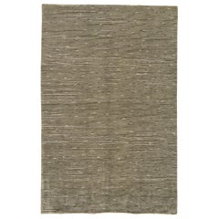 Luxuriöser Moderner Handgeknüpfter Schimmernder Olive 12x15 Teppich