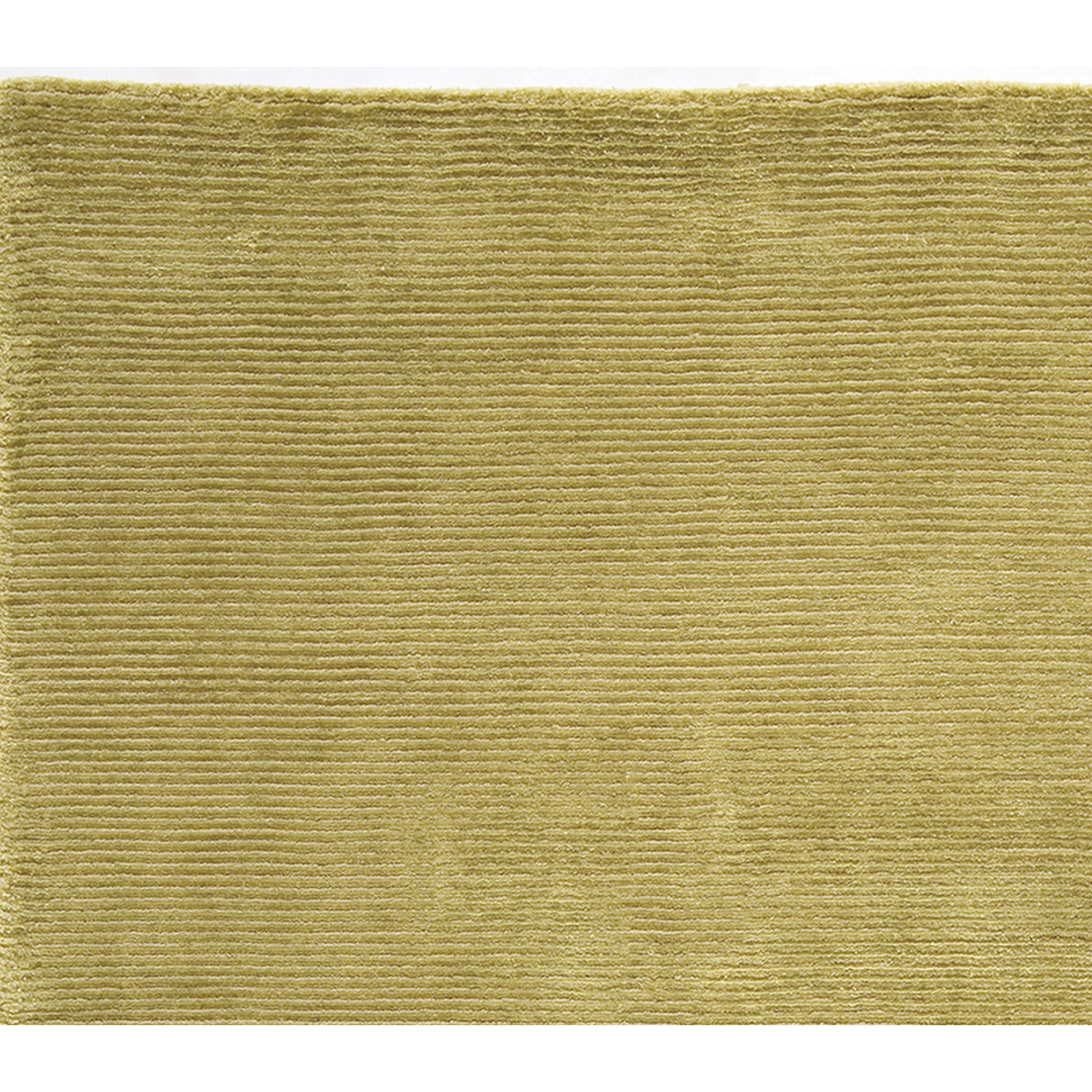 Indian Luxury Modern Hand-Knotted Stripes Gold 12x15 Rug For Sale