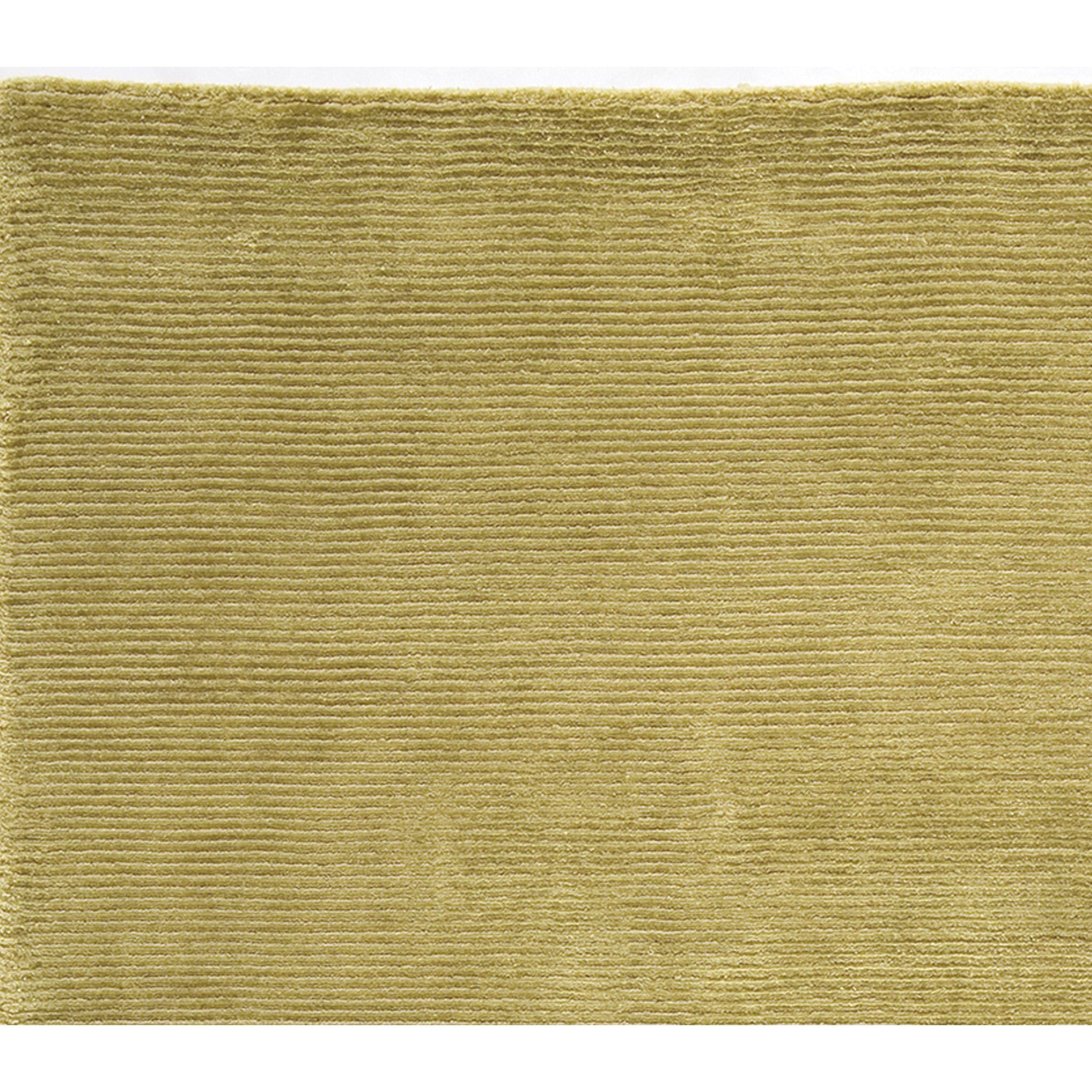 Moderno Tappeto di lusso moderno annodato a mano a strisce oro 12x15 in vendita