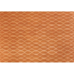 Luxury Modern Hand-Knotted Wave Chili 10x14 Rug