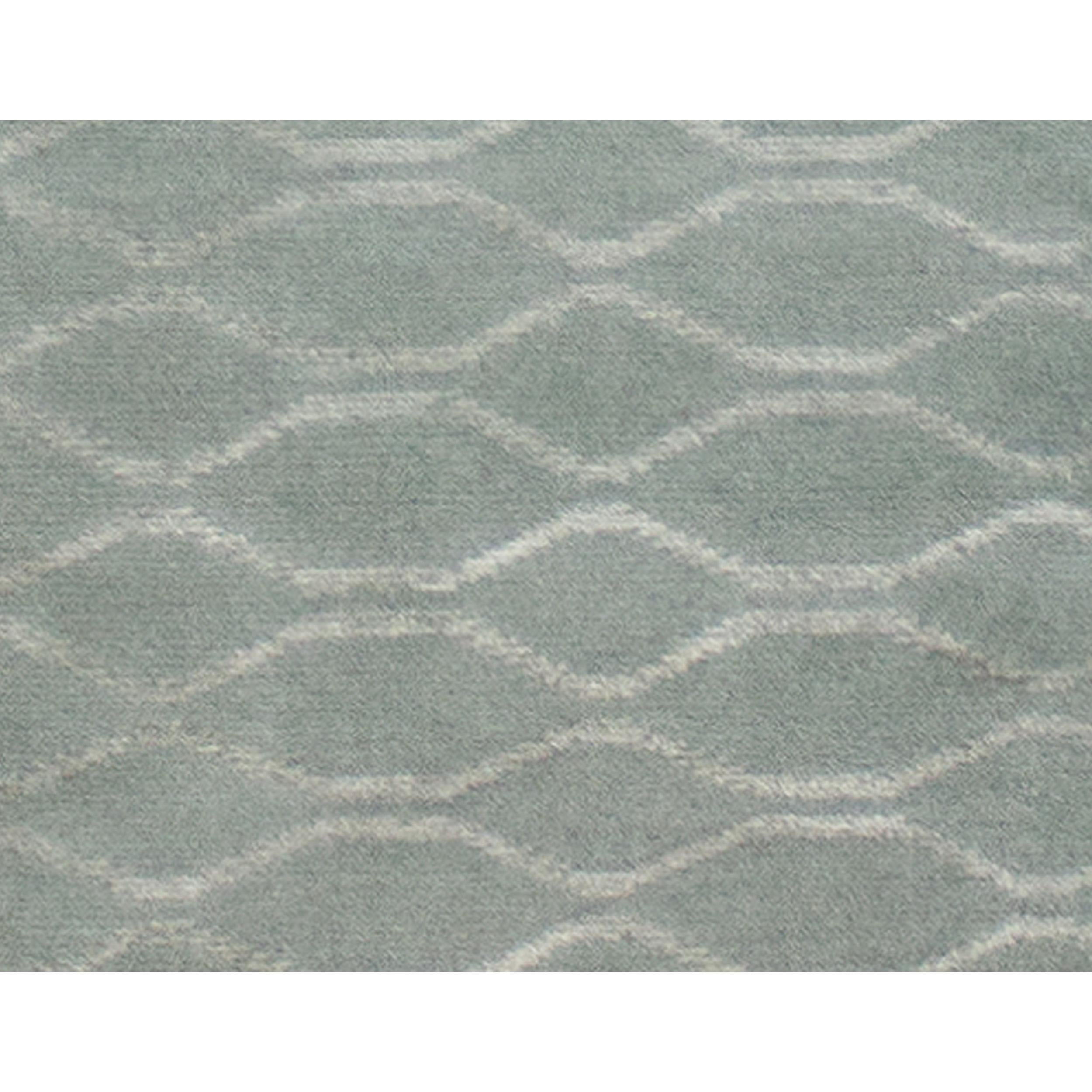 Indian Luxury Modern Hand-Knotted Wave Glass 10x14 Rug For Sale