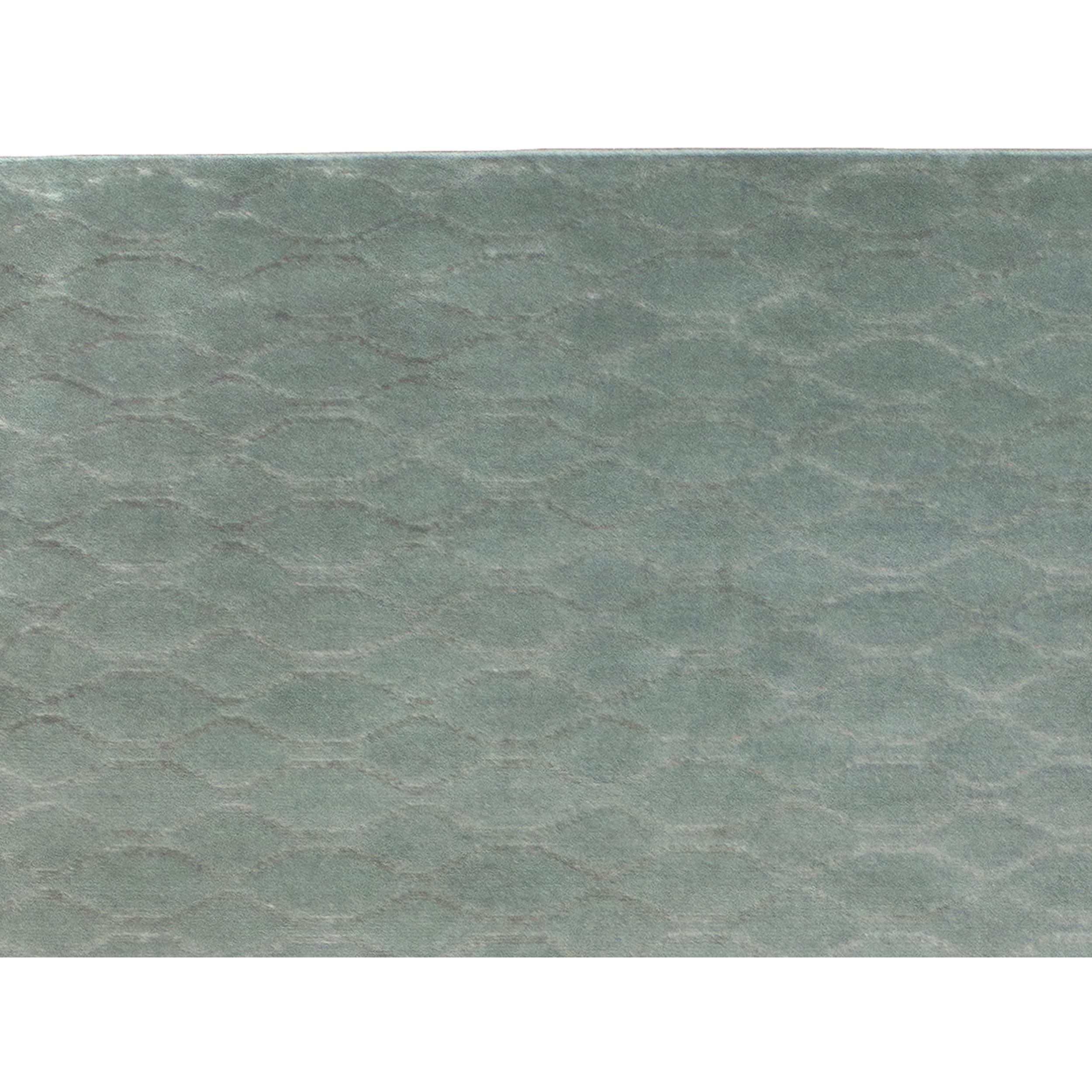 Luxury Modern Hand-Knotted Wave Glass 10x14 Rug In New Condition For Sale In Secaucus, NJ