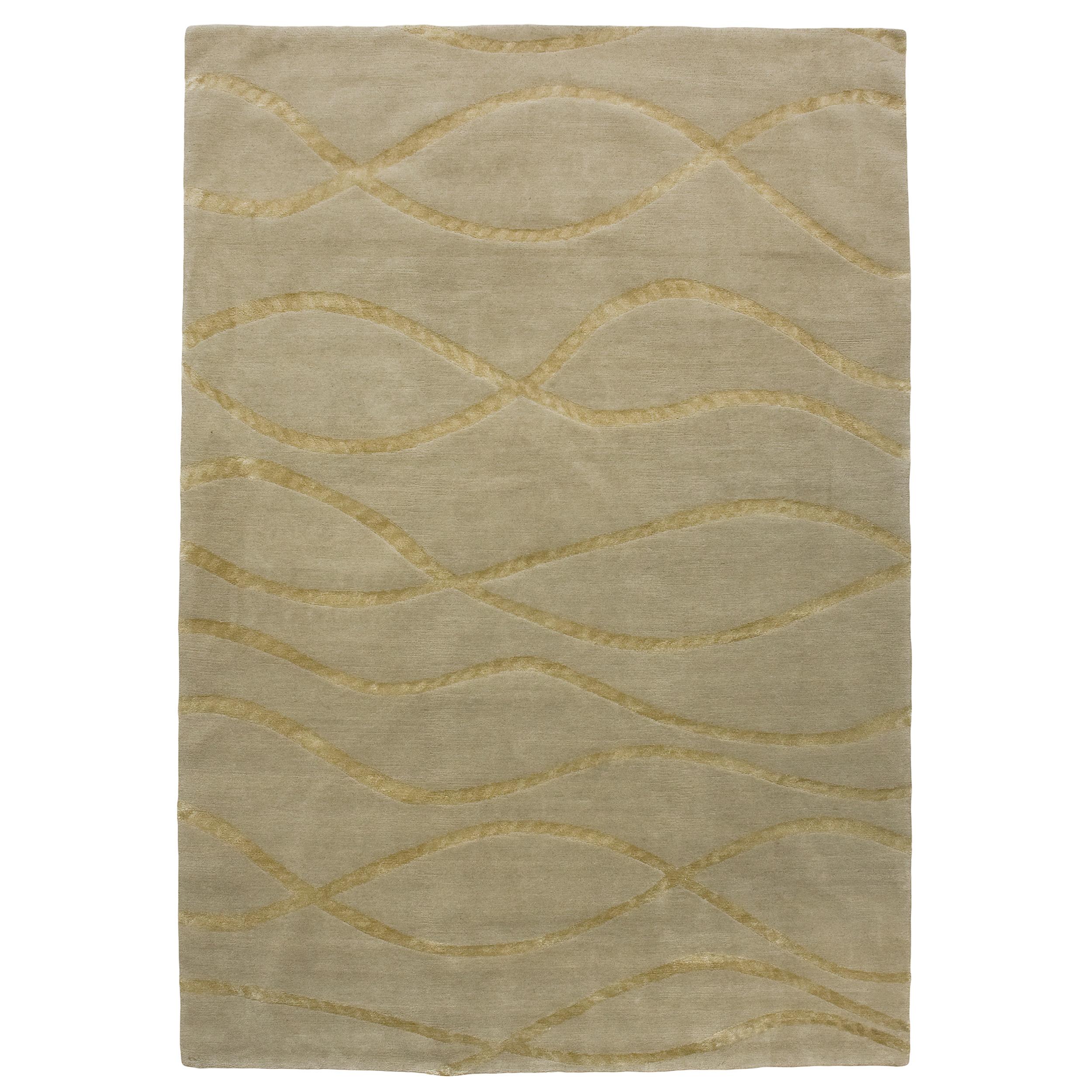 Luxury Modern Hand-Knotted Whinney Ivory 10x14 Rug For Sale