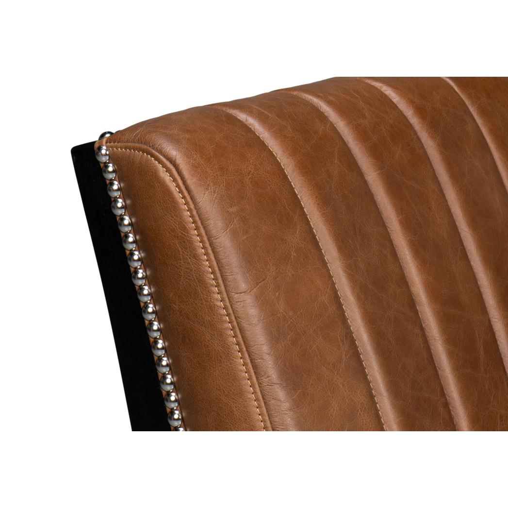 Luxury Modern Leather Accent Chair For Sale 2