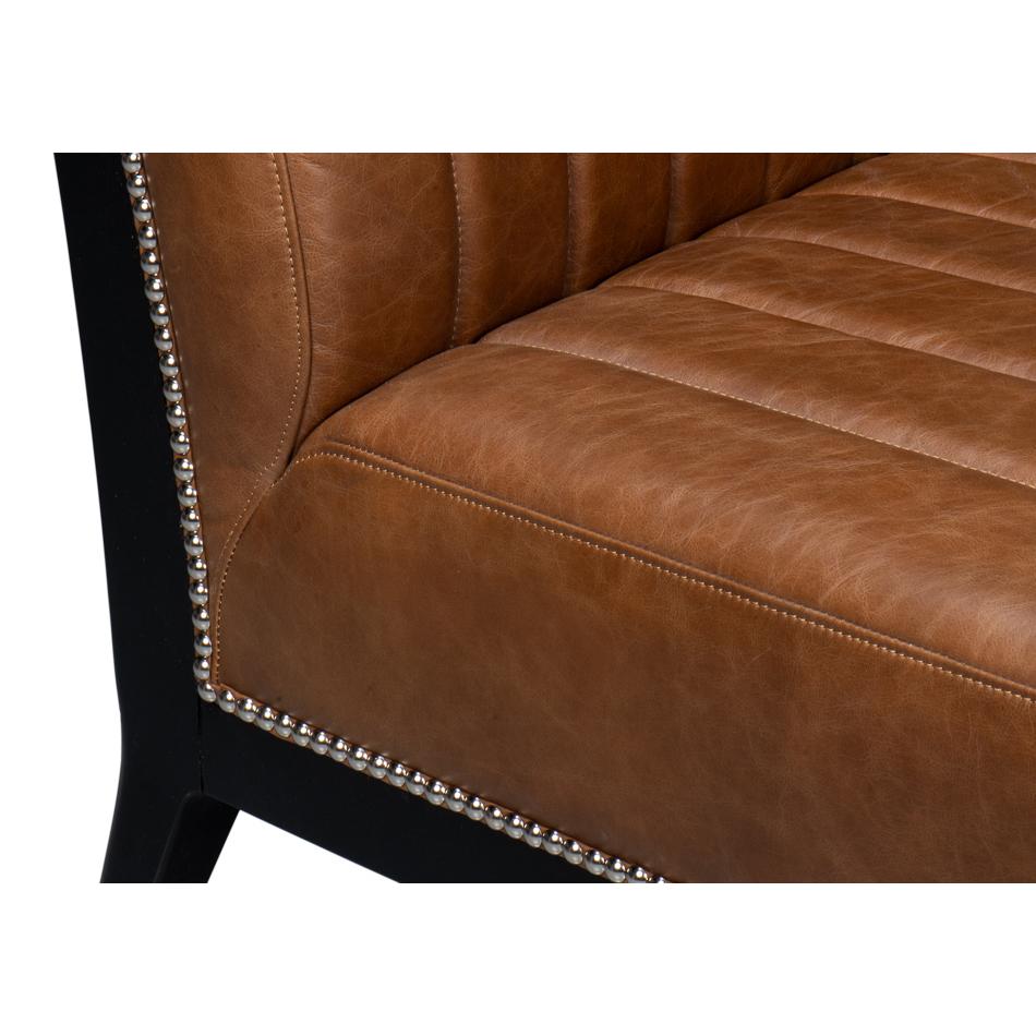 Luxury Modern Leather Accent Chair For Sale 3