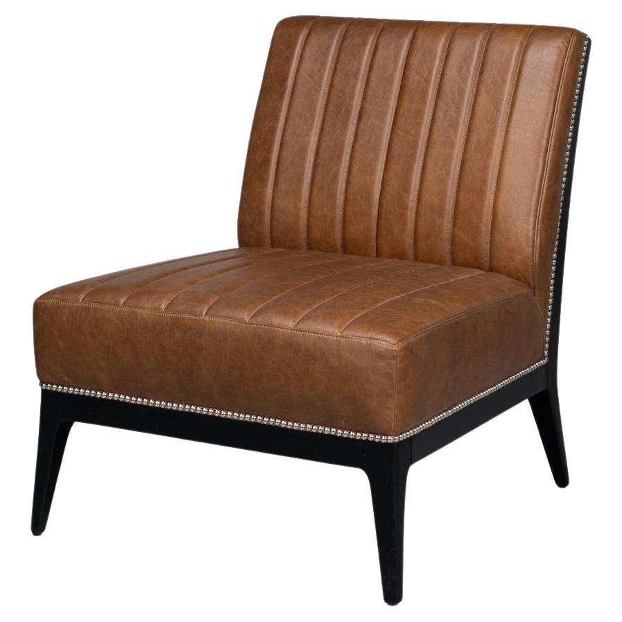 Luxury Modern Leather Accent Chair For Sale