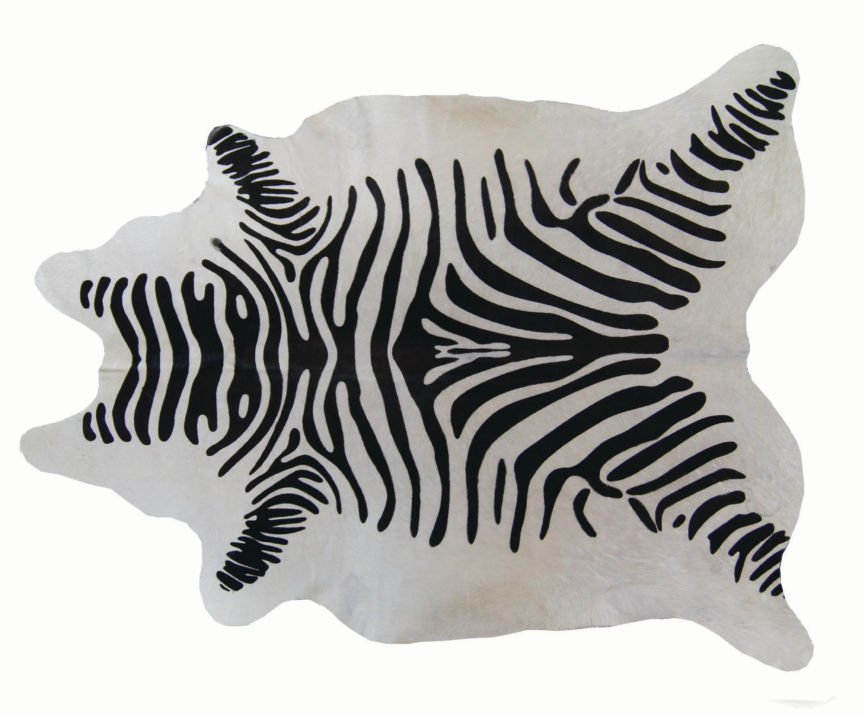 Luxury Natural Animal Print, Zebra Cowhide  FREE FORM HIDE For Sale 2
