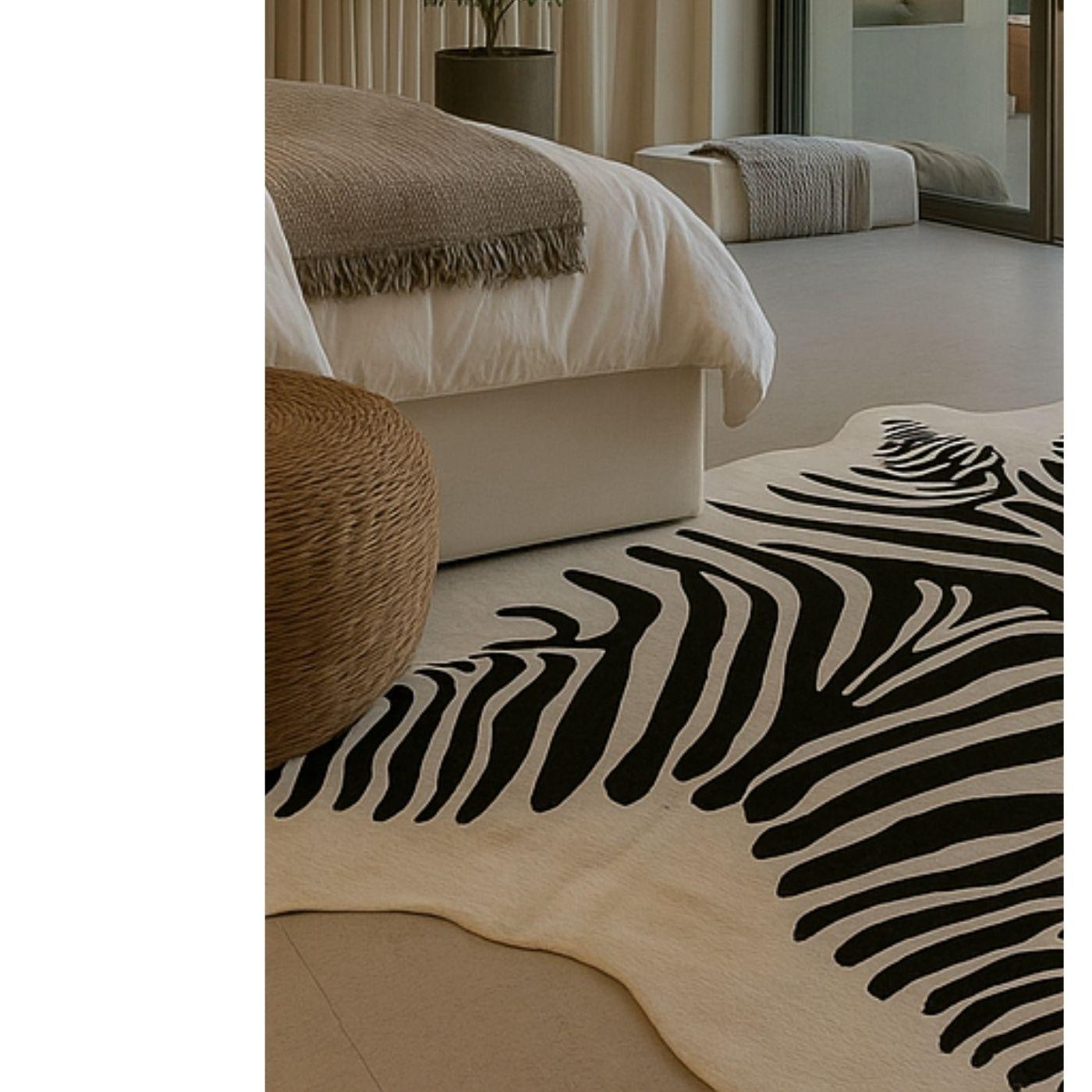 Contemporary Luxury Natural Animal Print, Zebra Cowhide  FREE FORM HIDE - Rugs Price $780 For Sale