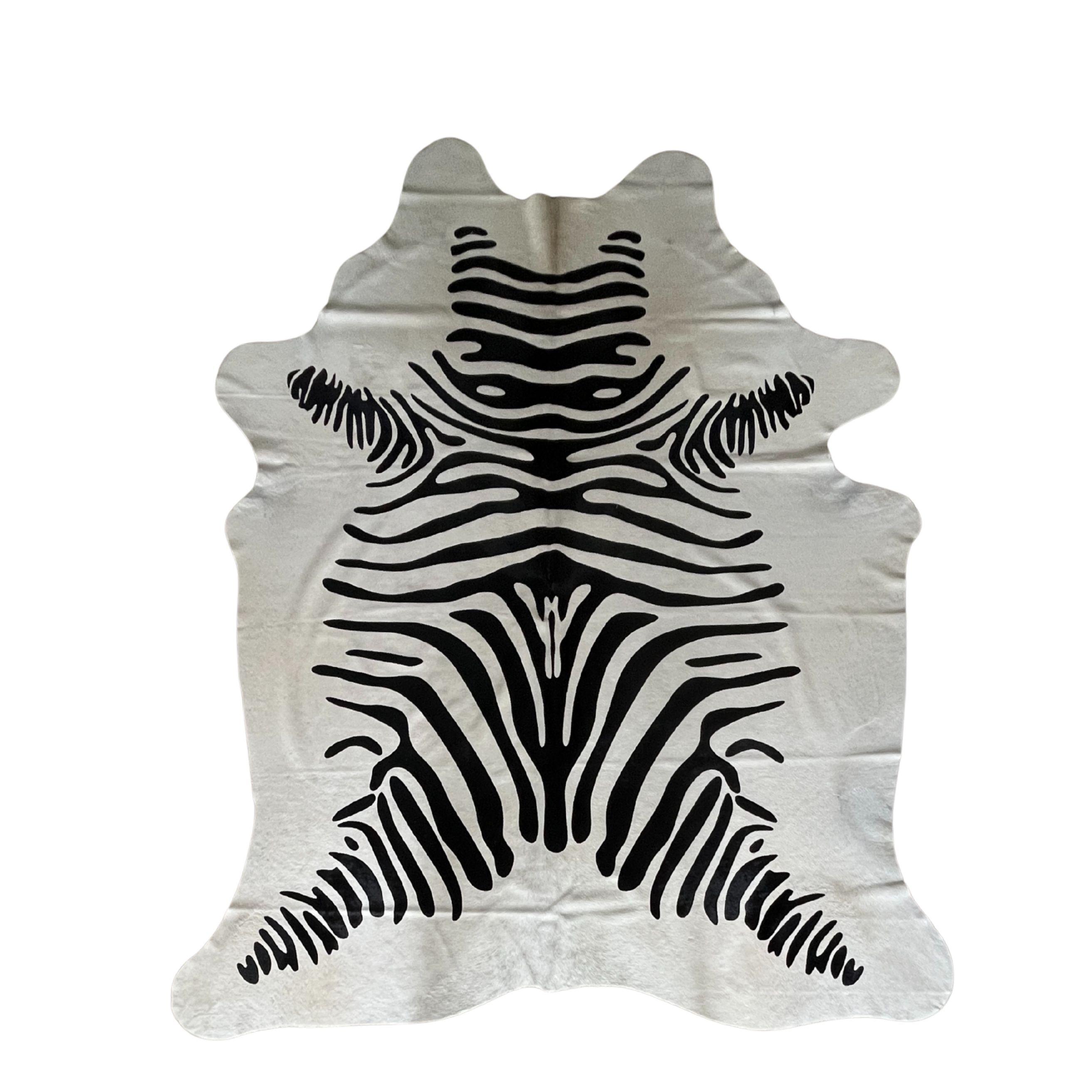 Luxury Natural Animal Print, Zebra Cowhide  FREE FORM HIDE - Rugs Price $780 For Sale 1