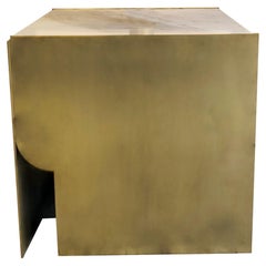 Luxury Natural Brass + Marble Side Table / Cocktail Table