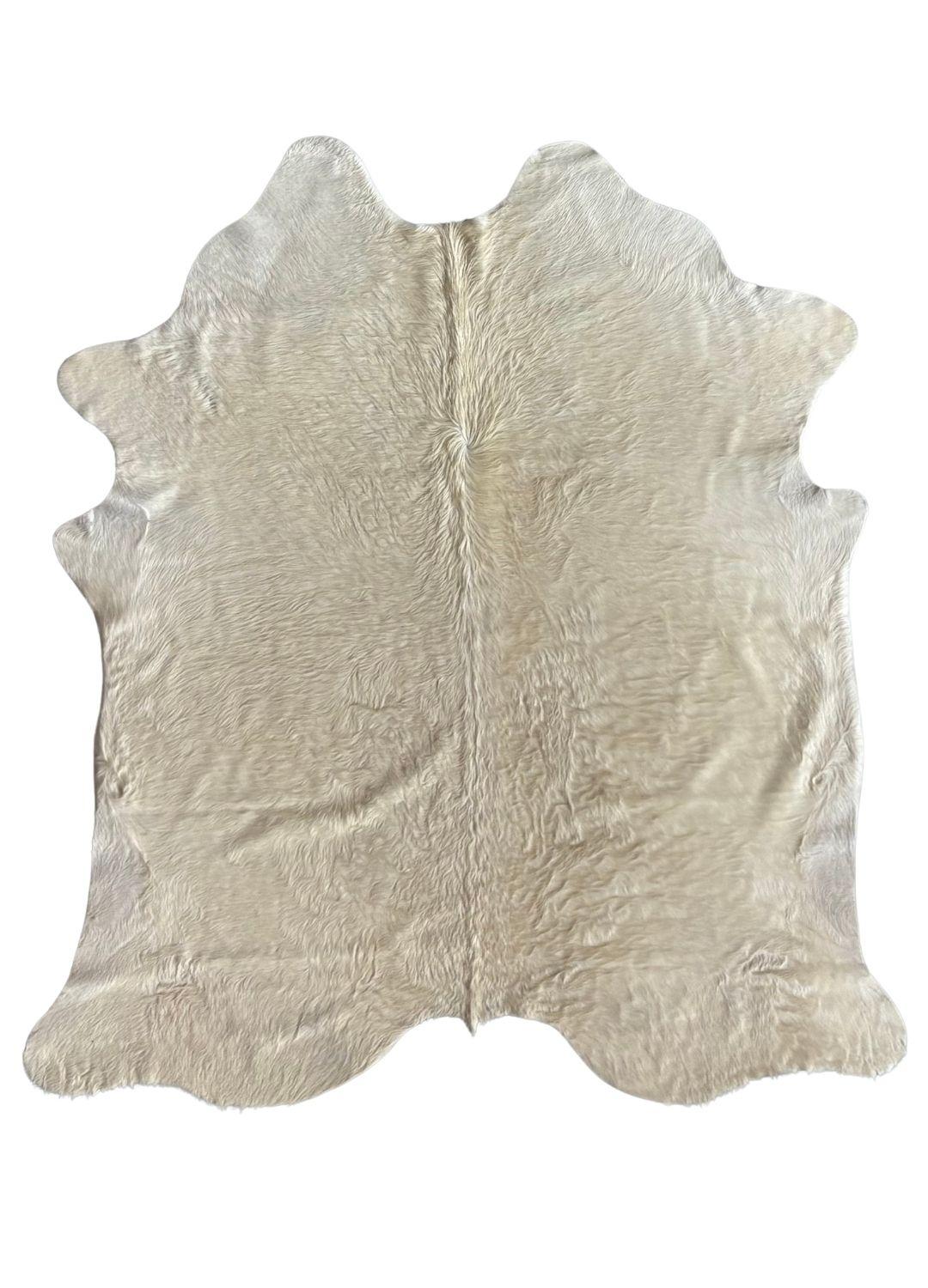 Moderne Tapis de luxe en peau de vache naturelle brésilienne blanche - XL en vente