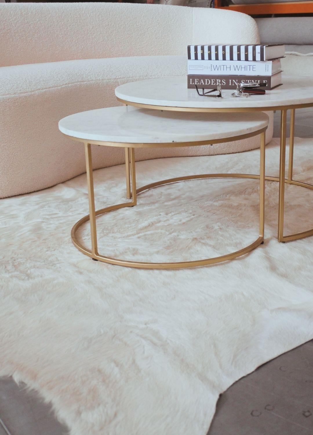 Brésilien Tapis de luxe en peau de vache naturelle brésilienne blanche - XL en vente