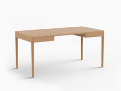 FRONT – Minimalist Work Desk in Solid Oak Wood 200x100