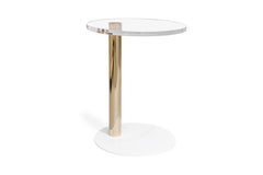Dawn Outdoor Side Table by Myface - Modern Stainless Steel & Marble