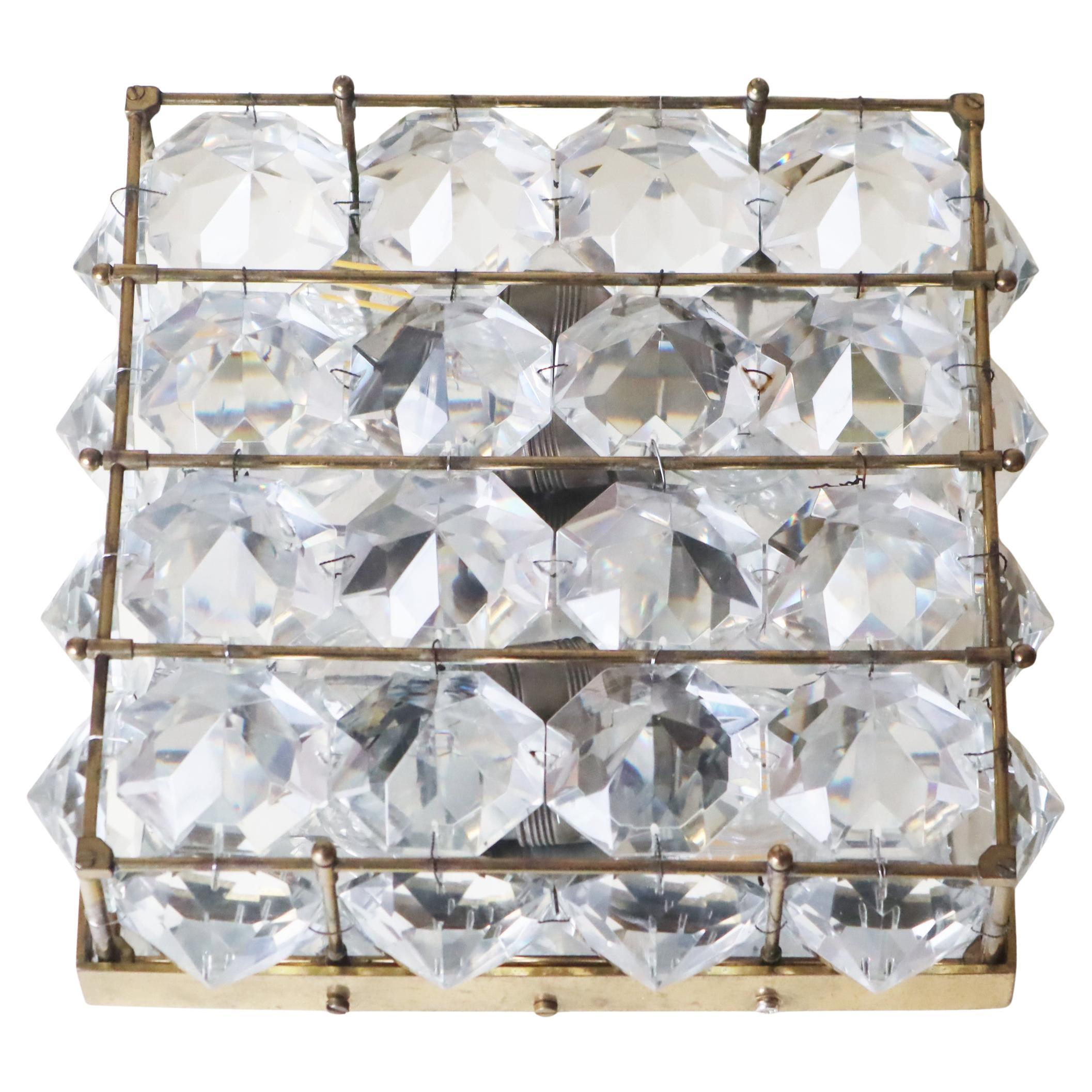 Focaccina di lusso con diamanti Brilliante di Palwa in cristallo al piombo e ottone in vendita