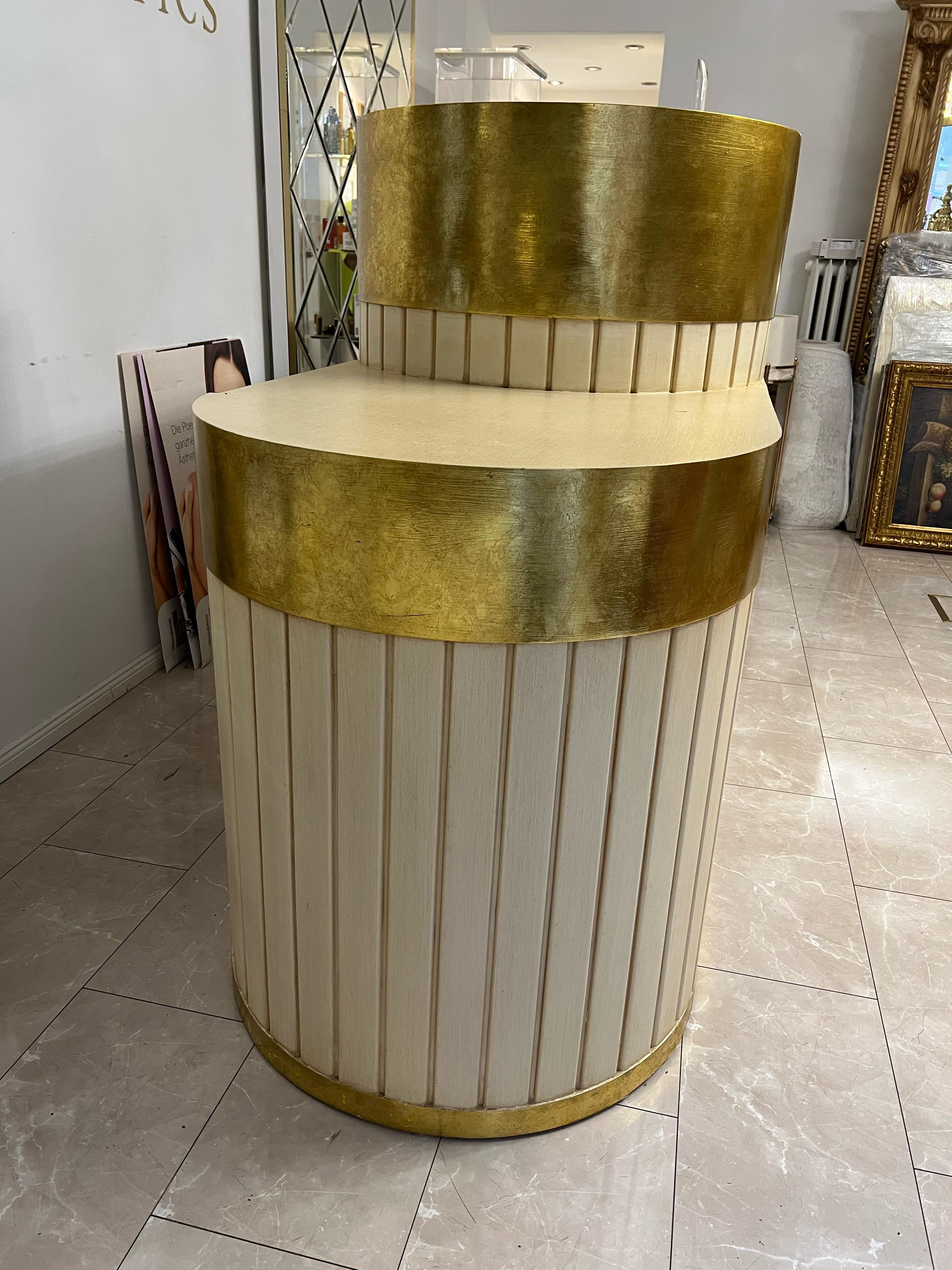Luxury reception counter / bar made of solid wood with gold leaf For Sale 3