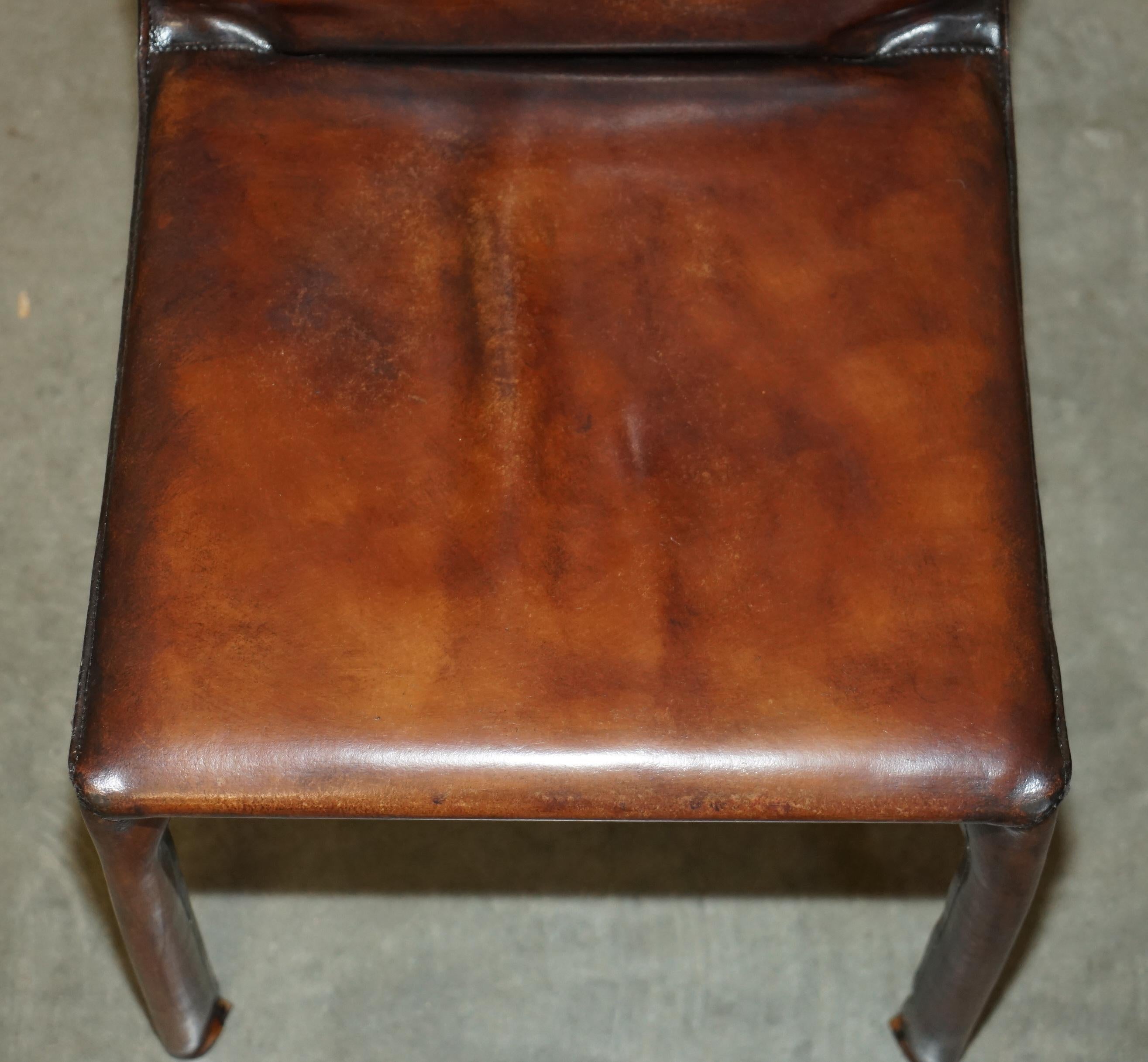 LUXUS RESTORIERT 1977 MARIO BELLINI FÜR MATTEO GRASSI CAB 412 DESK / DiNING CHAIR (Leder) im Angebot