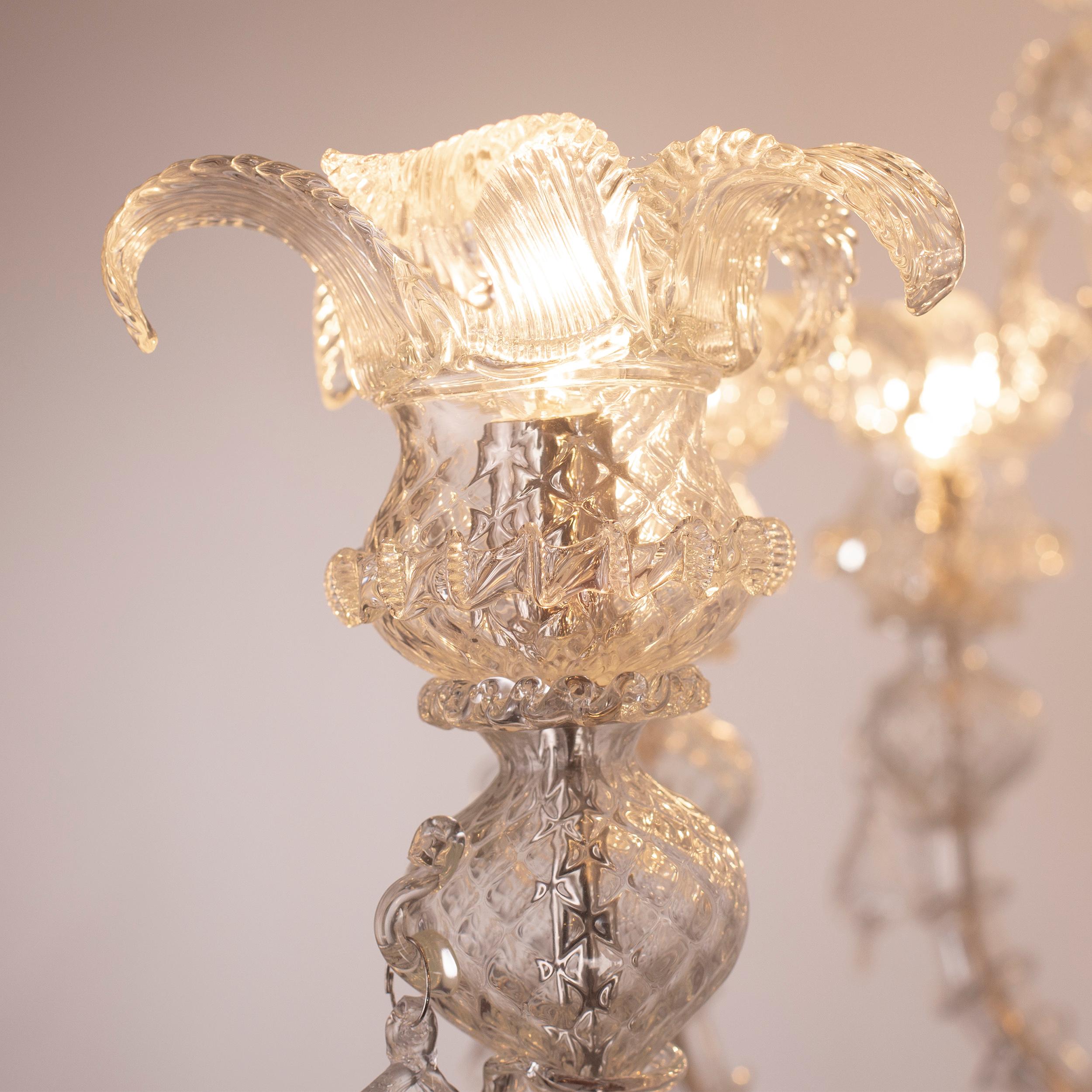 Lujo Lámpara Rezzonico 24 Brazos Cristal Murano Transparente by Multiforme en Nuevo estado para la venta en Trebaseleghe, IT