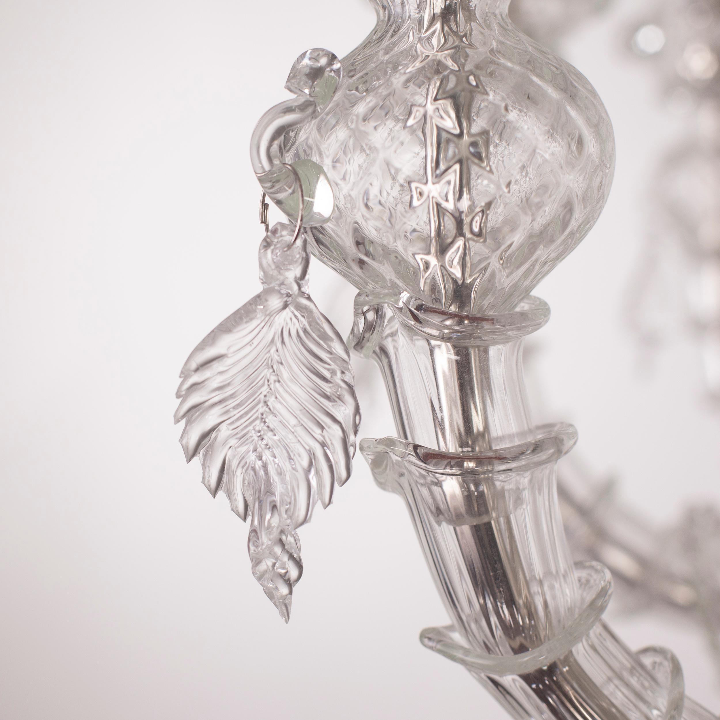 Lujo Lámpara Rezzonico 24 Brazos Cristal Murano Transparente by Multiforme Vidrio artístico en venta